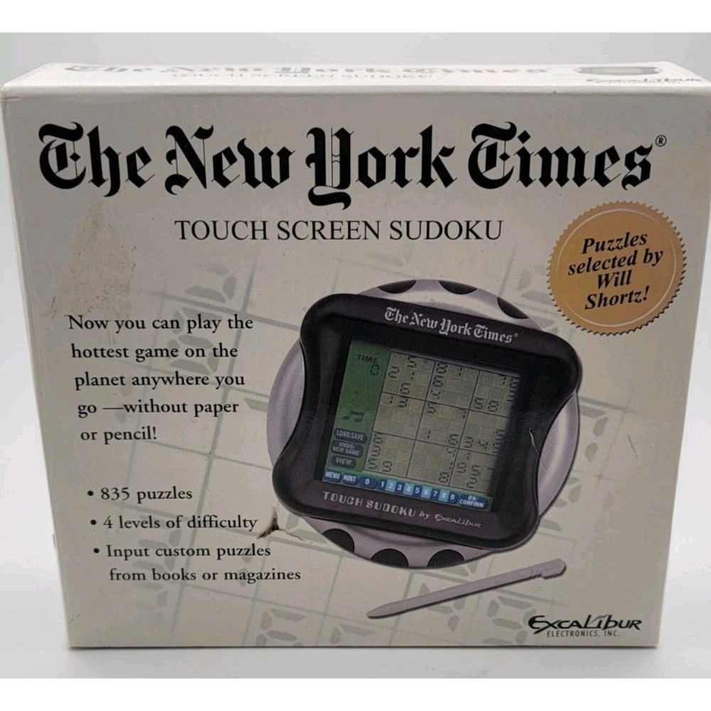 The New York‎ Times Touch Screen  ELECTRONIC SUDOKU Game Excalibur